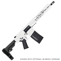 AR LR-308 Custom Semi Auto Pistol 12" Stainless Steel Barrel 12" MLOK Handguard - White AR LR-308 Custom Semi Auto Pistol 12" Stainless Steel Barrel 12" MLOK Handguard - White