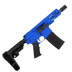 AR15 Micro .223/5.56 Pistol 5" Barrel 4" M-Lok Handguard - Flame Blue AR15 Micro .223/5.56 Pistol 5" Barrel 4" M-Lok Handguard - Flame Blue