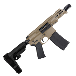 AR15 Micro 556 NATO Pistol Billet Upper/ Lower 5" Barrel Custom M-Lok Handguard- FDE  AR15 Micro 556 NATO Pistol Billet Upper/ Lower 5" Barrel Custom M-Lok Handguard- FDE
