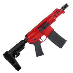 AR15 Micro 556 NATO Pistol Billet Upper/ Lower 5" Barrel Custom M-Lok Handguard - Red AR15 Micro 556 NATO Pistol Billet Upper/ Lower 5" Barrel Custom M-Lok Handguard - Red