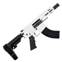 AR15 Micro 7.62x39 Pistol 5" Barrel 4" M-Lok Handguard - Storm Trooper White