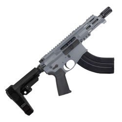 AR15 Micro 7.62x39 Pistol Billet Upper/ Lower 5" Barrel Custom M-Lok Handguard -SNIPER GREY