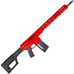 AR 6.5 Creedmoor Custom Semi Auto Rifle 20" Nitride Barrel 18" M-LOK Handguard Magpul PRS Stock- Red