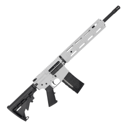 AR-15 Semi Auto .223/5.56 NATO Rifle 16" Barrel M4 Stock 12" Quad Rail Handguard - Storm Trooper White