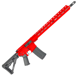 AR-15 .223 WYLDE Semi Auto .223/5.56 Rifle 18" Stainless Barrel 17" Custom MLOK Rail - Red