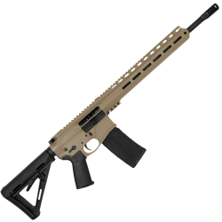AR-15 Semi Auto .300 AAC Blackout Rifle 16" Barrel Slick Side Billet Upper / Lower 13" Custom M-LOK Handguard - FDE