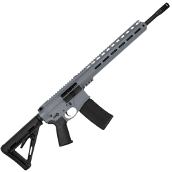 AR-15 Semi Auto .300 AAC Blackout Rifle 16" Barrel Slick Side Billet Upper / Lower 13" Custom M-LOK Handguard - Sniper Grey