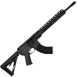 AR-15 7.62x39 Rifle 16" Barrel Slick Side Billet Upper / Lower 13" Custom M-LOK Handguard - Black