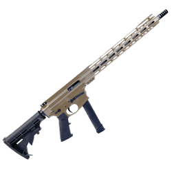 AR9mm 16" Billet Rifle w/ 15" M-LOK Handguard - Flat Dark Earth AR9mm 16" Billet Rifle w/ 15" M-LOK Handguard - Flat Dark Earth