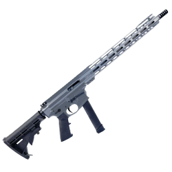 AR9mm 16" Billet Rifle w/ 15" M-LOK Handguard - Sniper Gray AR9mm 16" Billet Rifle w/ 15" M-LOK Handguard - Sniper Gray