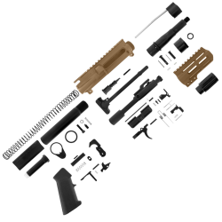 AR-300 5" 300 AAC Blackout Pistol Build Kit w/ 4" M-Lok Handguard - Burnt Bronze