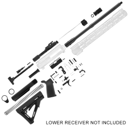 AR-15 16" .223/556 NATO Rifle Build Kit w/ 15" M-Lok Handguard - White