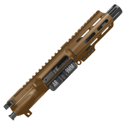AR9 9mm Pistol Upper Assembly 4" Barrel MLOK Handguard Complete w/ BCG & Charging Handle -Bronze AR9 9mm Pistol Upper Assembly 4" Barrel MLOK Handguard Complete w/ BCG & Charging Handle -Bronze