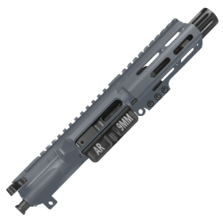 AR9 9mm Pistol Upper Assembly 4" Barrel MLOK Handguard Complete w/ BCG & Charging Handle -Sniper Grey AR9 9mm Pistol Upper Assembly 4" Barrel MLOK Handguard Complete w/ BCG & Charging Handle -Sniper Grey