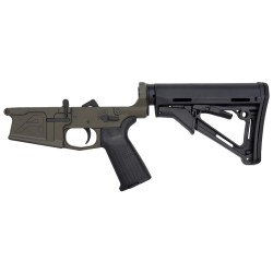 AR-10 / LR.308 AERO M5 COMPLETE LOWER RECEIVER W/ ADJUSTABLE STOCK ASSEMBLY - OD GREEN AR-10 / LR.308 AERO M5 COMPLETE LOWER RECEIVER W/ ADJUSTABLE STOCK ASSEMBLY - OD GREEN