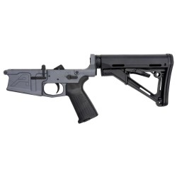 AR-10 / LR.308 AERO M5 COMPLETE LOWER RECEIVER W/ ADJUSTABLE STOCK ASSEMBLY - SNIPER GREY AR-10 / LR.308 AERO M5 COMPLETE LOWER RECEIVER W/ ADJUSTABLE STOCK ASSEMBLY - SNIPER GREY