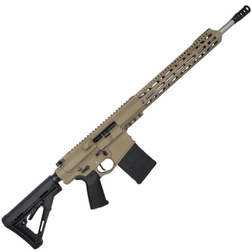 AR LR-308 Custom Semi Auto Rifle 18" Stainless Barrel M-LOK Handguard Magpul Stock - FDE