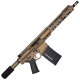 AR LR-308 Custom Semi Auto Pistol 12" Stainless Steel Barrel  12" MLOK Handguard - Burnt Bronze