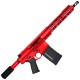 AR LR-308 Custom Semi Auto Pistol 12" Stainless Steel Barrel 12" MLOK Handguard - Red