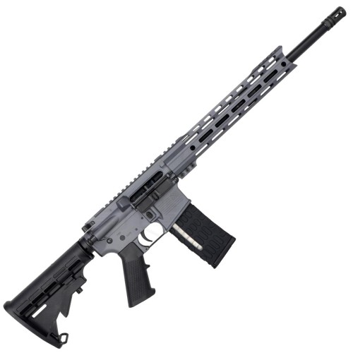 AR-15 Semi Auto .223/5.56 NATO Rifle 16" Barrel M4 Stock 12" Custom Hybrid Slim MLOK-Sniper Grey