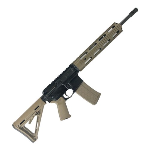 AR-15 M4 Style Semi Auto .223 5.56 NATO Rifle 16" Barrel Magpul MOE Stock  & 12" Cerakote FDE QuadRail