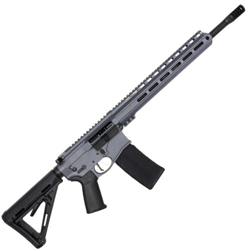 AR-15 Semi Auto 5.56 NATO Rifle 16" Barrel Slick Side Billet Upper / Lower 13" Custom M-LOK Handguard - Sniper Gray