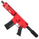 AR-15 Semi Auto .223/5.56 Tactical Pistol 7.5" Barrel  7" Quad Rail-Red