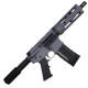 AR-15 Semi Auto .223/5.56 Tactical Pistol 7.5" Barrel  7" Quad Rail Sniper Grey