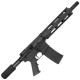 AR-15 Semi Auto 5.56 NATO Mid Range Pistol 10" Barrel Quad Rail Handguard-Black