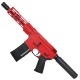 AR-15 .223/5.56 Pistol Top Cut Custom MLOK 7" Handguard-Red 