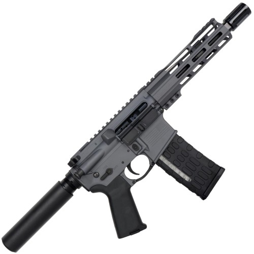 AR-15 .223/5.56 Pistol Top Cut Custom MLOK 7" Handguard-Sniper Grey