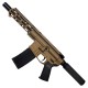 AR15 .223 5.56 Pistol Billet Upper/ Lower 8" Ballistic Advantage Barrel Custom M-Lok w/ Integrated Handstop - BRONZE