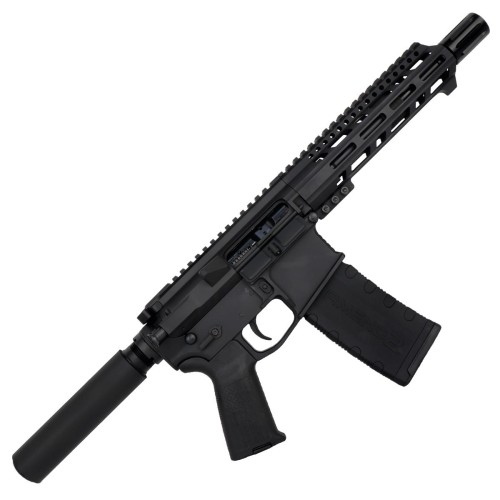 AR15 .223 5.56 Pistol Billet Upper/ Lower 8" Ballistic Advantage Barrel Custom M-Lok w/ Integrated Handstop - BLACK