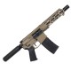 AR15 .223 5.56 Pistol Billet Upper/ Lower 8" Ballistic Advantage Barrel Custom M-Lok w/ Integrated Handstop - FDE