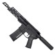 AR15 .223 5.56 NATO Pistol Billet Upper/ Lower 7" Barrel 7" Custom Slanted M-Lok Handguard- BLACK