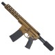AR15 .223 5.56 Pistol Billet Upper/ Lower 8" Ballistic Advantage Barrel 9" M-Lok Handguard -Bronze