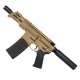 AR15 Micro 556 NATO Pistol Billet Upper/ Lower 5" Barrel Custom M-Lok Handguard- FDE 