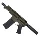 AR15 Micro 556 NATO Pistol Billet Upper/ Lower 5" Barrel Custom M-Lok Handguard-OD GREEN