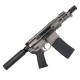 AR15 Micro 556 NATO Pistol Billet Upper/ Lower 5" Barrel Custom M-Lok Handguard - Tungsten