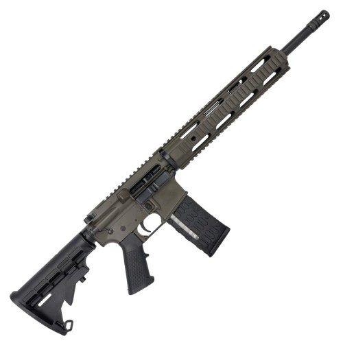 AR-15 Semi Auto .300 AAC Blackout Rifle 16" Barrel M4 Stock 12" Quad Rail Handguard - OD Green