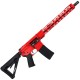 AR-15 .300 AAC Blackout Rifle 16" 1:8 Nitride Barrel 15" Hybrid MLOK Handguard MOE- RED