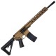 AR-15 Semi Auto .300 AAC Blackout Rifle 16" Barrel Slick Side Billet Upper / Lower 13" Custom M-LOK Handguard - Burnt Bronze