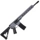 AR-15 Semi Auto .300 AAC Blackout Rifle 16" Barrel Slick Side Billet Upper / Lower 13" Custom M-LOK Handguard - Sniper Grey