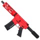 AR-15 Semi Auto .300 Blackout Tactical Pistol 7.5" Barrel  7" Quad Rail-Red
