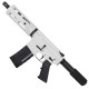 AR-15 Semi Auto .300 Blackout Tactical Pistol 7.5" Barrel  7" Quad Rail-White