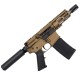 AR15 Micro .300 Blackout Pistol 5" Barrel 4" M-Lok Handguard- Burnt Bronze