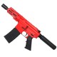 AR15 Micro .300 Blackout Pistol 5" Barrel 4" M-Lok Handguard- Red 