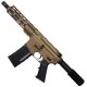 AR-15 Semi Auto .300 AAC Blackout Pistol 7.5" Barrel 7" Custom MLOK Handguard Burnt Bronze