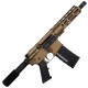 AR-15 Semi Auto .300 AAC Blackout Pistol 7.5" Barrel 7" Custom MLOK Handguard Burnt Bronze