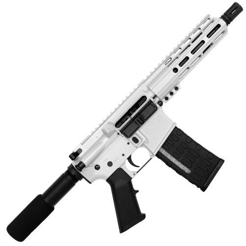 AR-15 Semi Auto .300 AAC Blackout Pistol 7" Barrel Custom MLOK Handguard-White